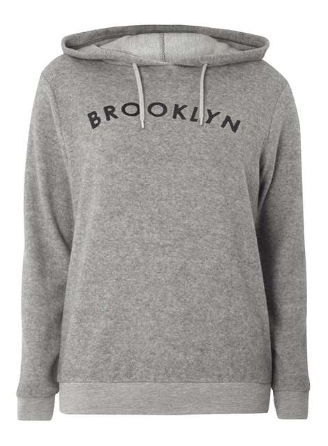 Grey Brooklyn Brushed Hoody